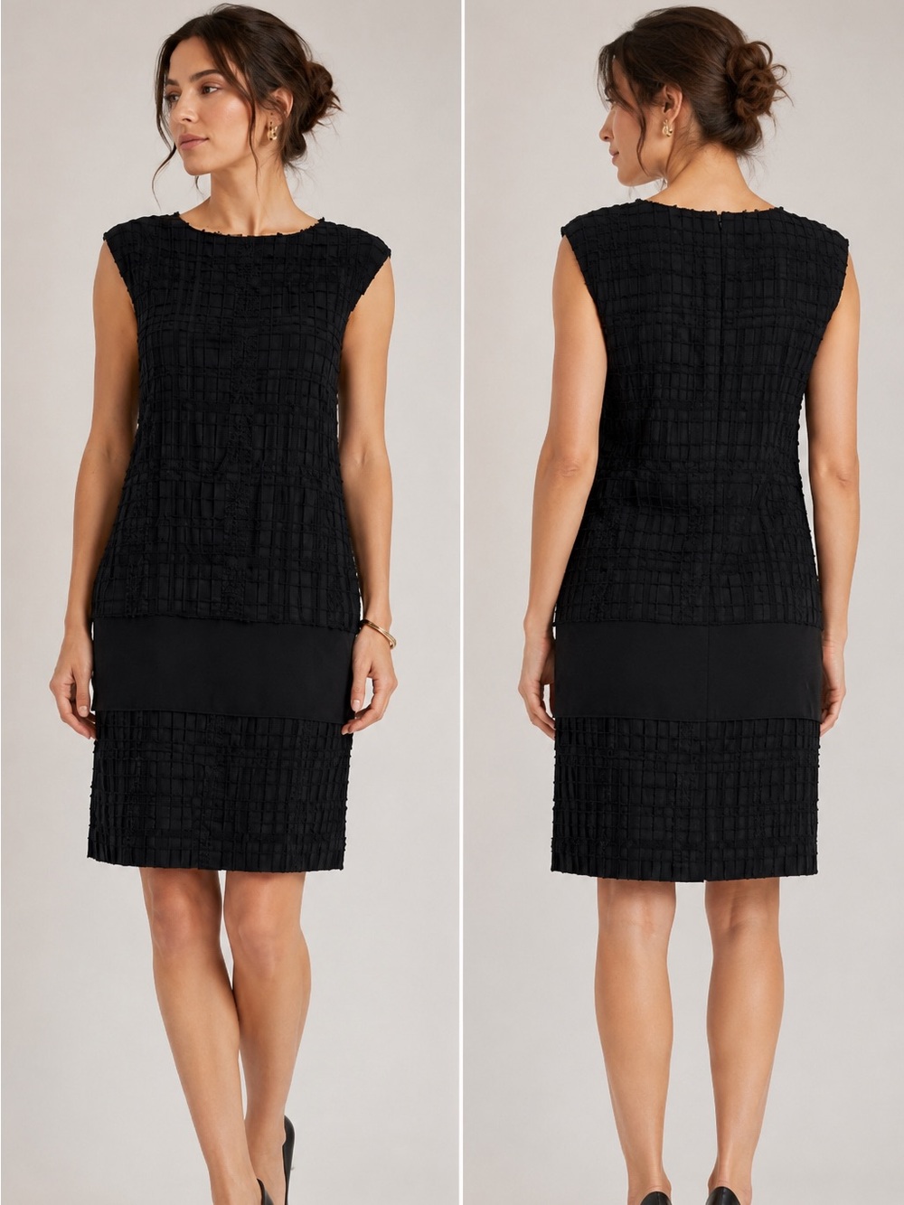 Maison Martin Margiela Black Textured Dress IT 40 Made Italy $175 OBO